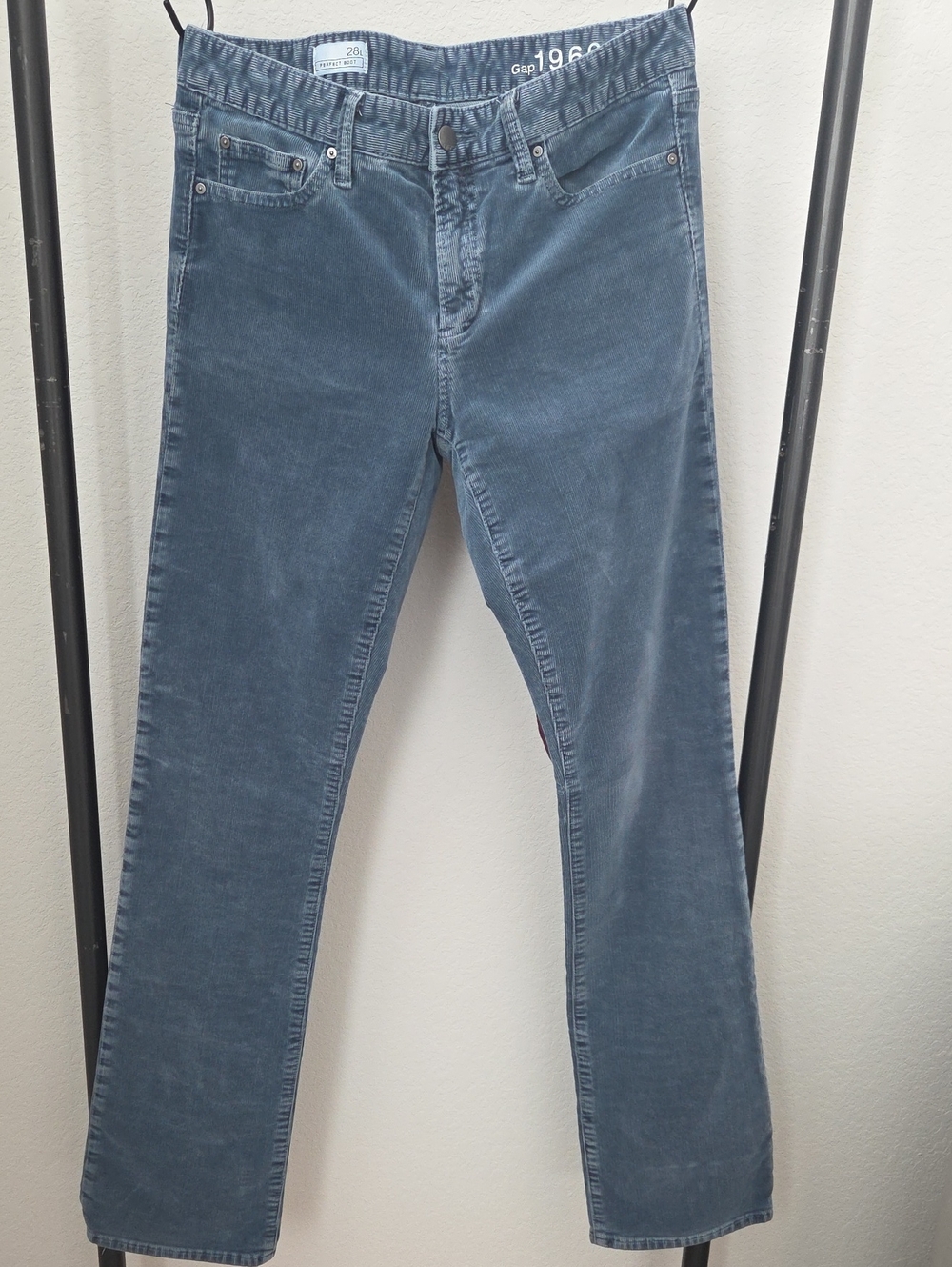 GAP Womens Perfect Boot Style Corduroy Jeans in Steel Blue Long 30x33